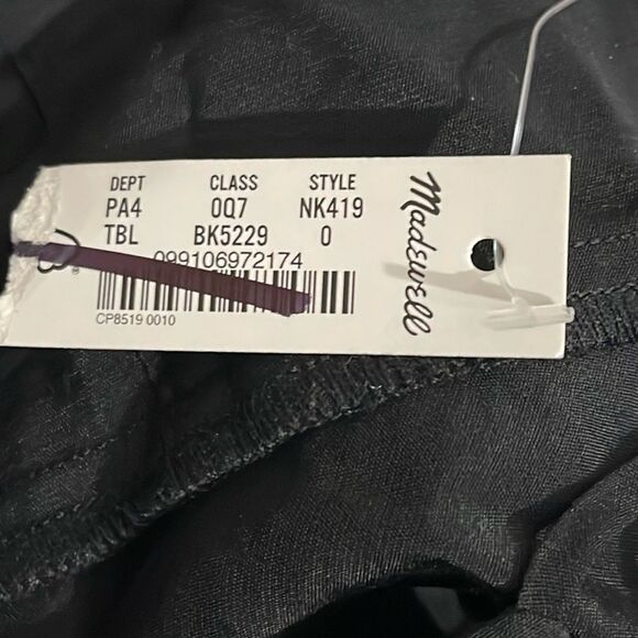 Madewell Layton Midi Slip Dress Size 0 in Black NWT - Picture 8 of 8